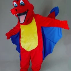 MaskUS Mascot Costumes Red Dragon Mascot Costume