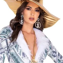 Roma Costume Accessories Gold Pimp Hat