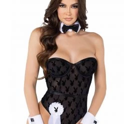 Roma Costume Playboy Sheer Bodysuit