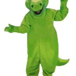 MaskUS Mascot Costumes Green Dinosaur Mascot Costume