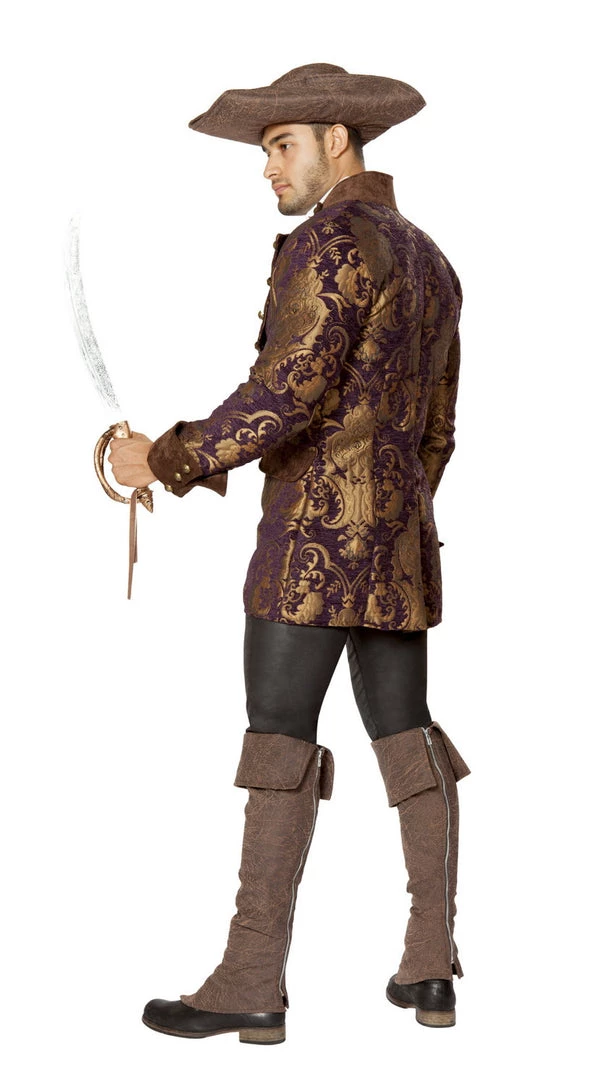 Roma Costume Mens Costumes Deluxe Brocade Pirate Jacket 3 Roma Costume Mens Costumes Deluxe Brocade Pirate Jacket