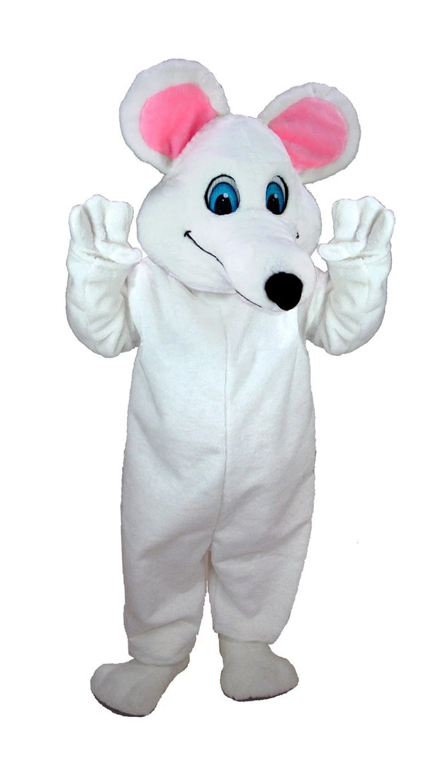 MaskUS White Mouse Mascot Costume (Thermolite) Mascot Costumes 3 MaskUS White Mouse Mascot Costume (Thermolite) Mascot Costumes