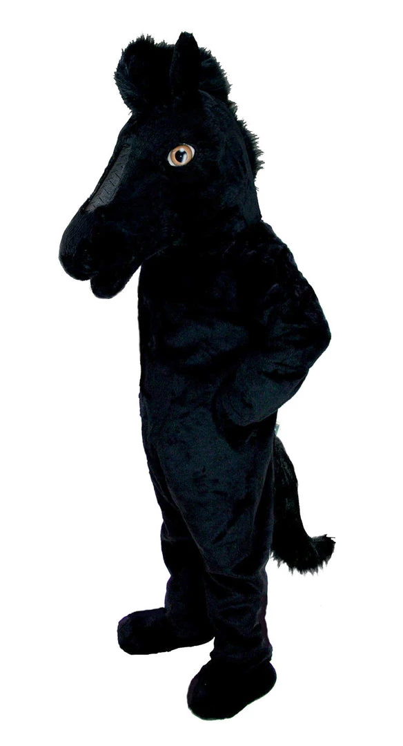 MaskUS Black Mustang Horse Mascot Costume (Thermolite) Mascot Costumes 3 MaskUS Black Mustang Horse Mascot Costume (Thermolite) Mascot Costumes